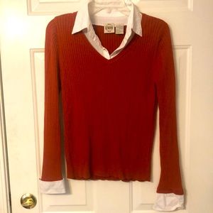 🇺🇸🍁B. Moss Company rust colored sweater, size M.